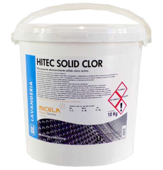HITEC SOLID CLOR 10KG. Blanquejant Sòlid amb Clor Actiu.