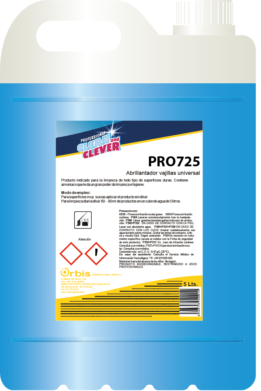 C&C PRO725 ABRILLANTADOR VAJILLAS UNIVERSAL 10 LT. * C