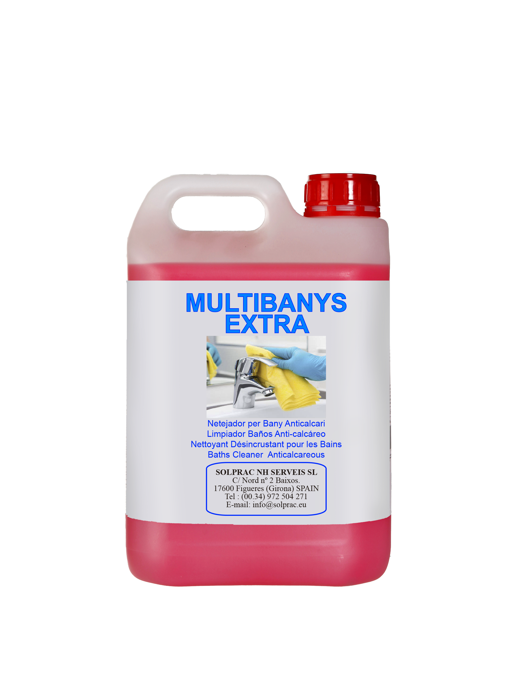 MULTIBANYS EXTRA 05 LT. Netejador General i Anticalcari Concentrat i Perfumat per a Sanitaris.