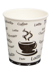 CJ. 1000 UNDS VASO CARTON PARA BEBIDA CALIENTE 8oz 230 ml.