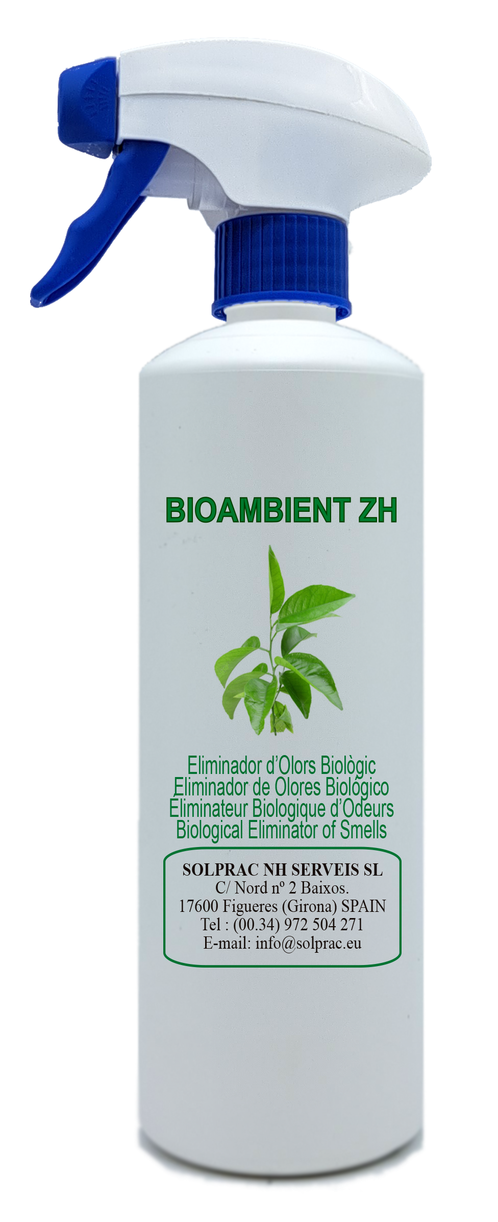 BIOAMBIENT ZH 01 LT. Eliminació Biològica de tot tipus de males Olors.