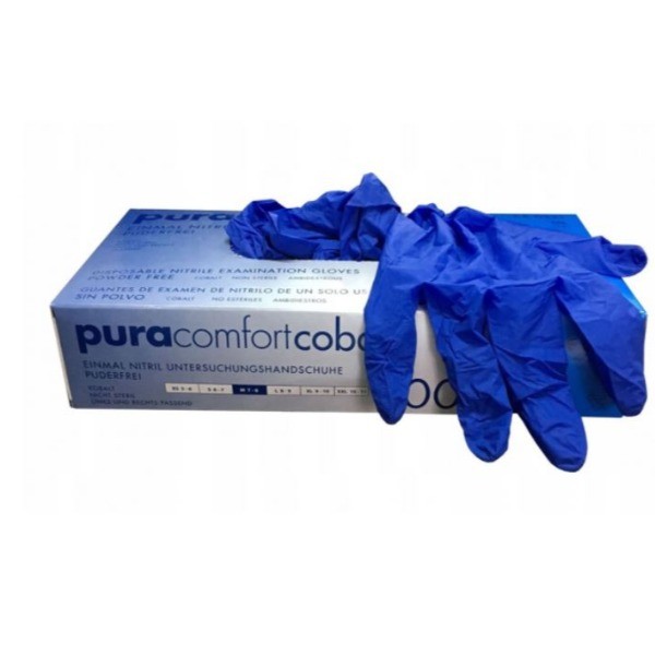 PAQ. 100 UNI. GUANTE NITRILO AZUL SIN POLVO T-XS