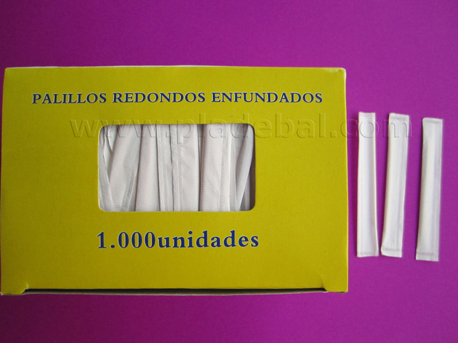 PAQ. 1000 UNDS. PALILLO REDONDO C/FUNDA PAPEL