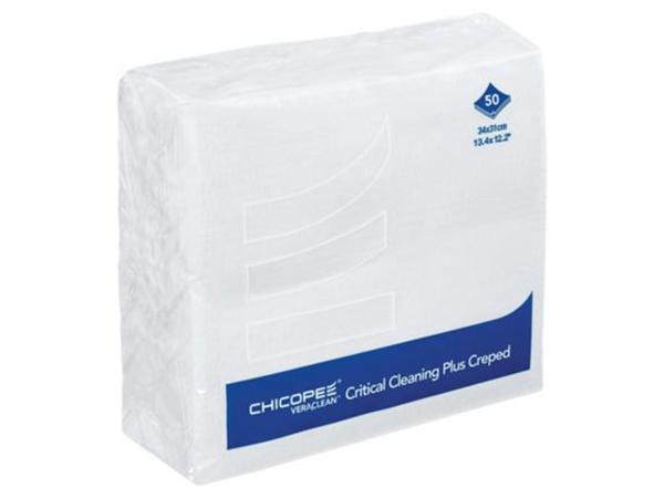 CJ. 6 PAQ. x 50 UNDS. BAYETA 34x31 CHICOPEE VERACLEAN CRITICAL CLEANING PLUS EFP BLANCO