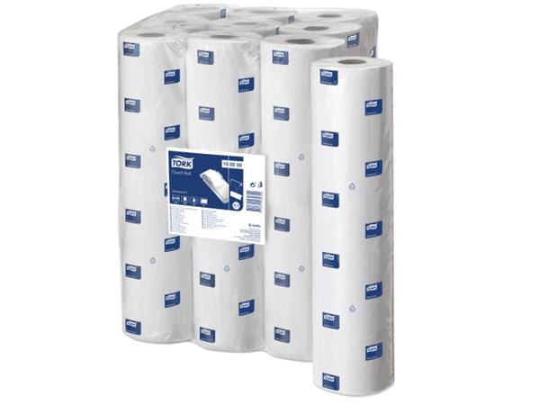 CJ. 9 ROLLOS PAPEL PARA CAMILLA 56,1 MTS. x 48 cms. 2/C