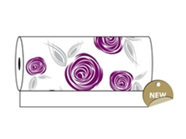ROLLO MANTEL TISUCLAS ROSA BERENJENA GRIS 1,20x50 mts. (41 SERVICIOS)