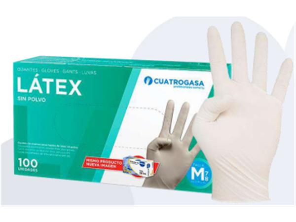 PAQ. 100 UNI. GUANTE LATEX S/POLVO T-XS
