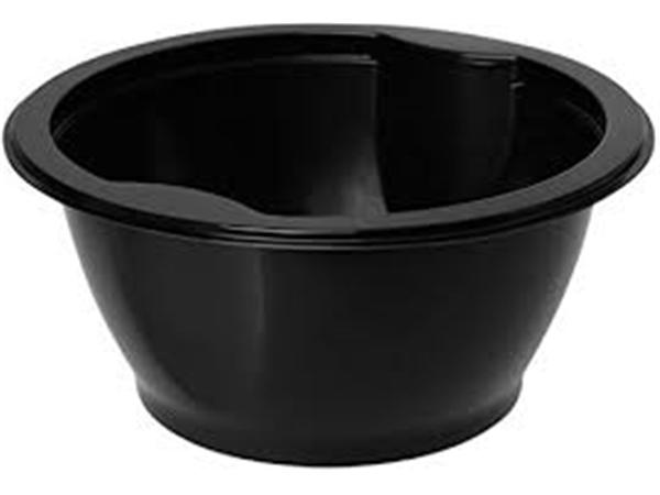 177909 CJ. 480 UNDS. CUENCO CON ASAS 650 ml 153x153x70mm PP/MINERAL NEGRO