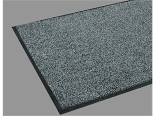 ALFOMBRA TEXTIL CON BASE CAUCHO 85X150 CMS GRIS JASPEADA