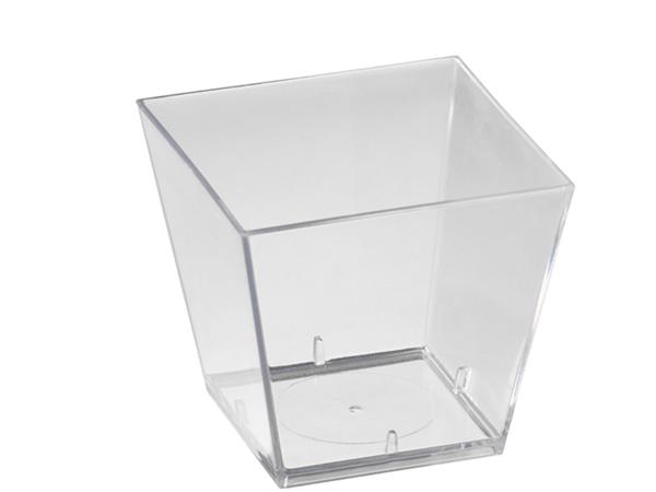 173025 CJ. 1.000 UNDS. SQUARE 60 ml 47x47x45mm PS TRANSPARENTE