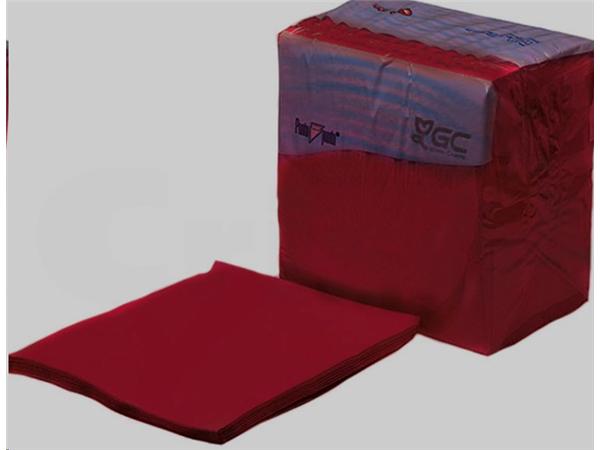 CJ. 2.000 UNDS. SERV. P&P 2/C 40X40 BURDEOS