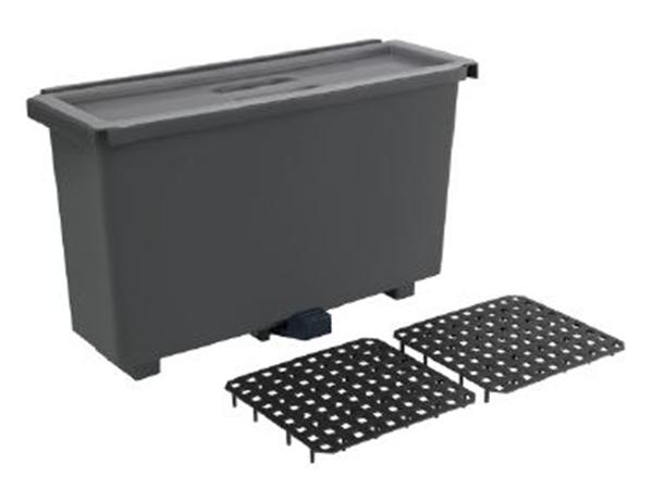 CJ. 2 UNDS. CUBO DOSIFICADOR DES 16L + 2 REJILLAS