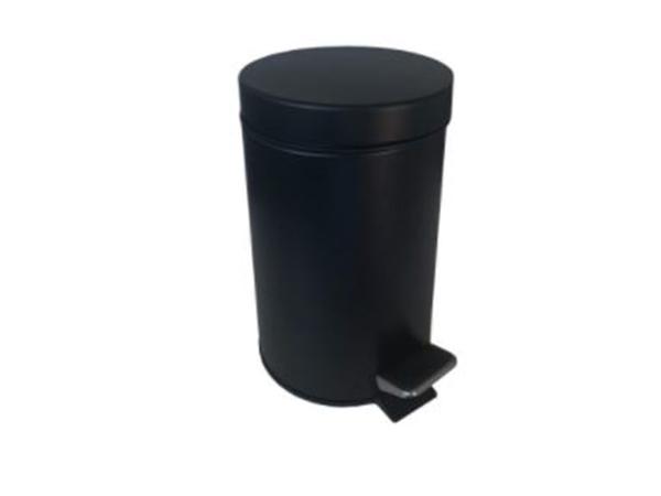 PAPELERA PEDAL 5 LT. NEGRO MATE