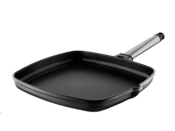ASADOR PLANO ALUMINIO FUNDIDO MANGO INOX 27 CM