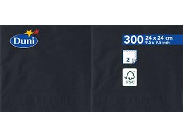 168386 CJ. 8paq.x300ud SERVILLETA 24X24 TISU 2/C NEGRO