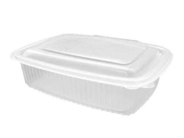 PAQ. 50 UNDS. RECIPIENTE PP CON TAPA BISAGRA 750ml