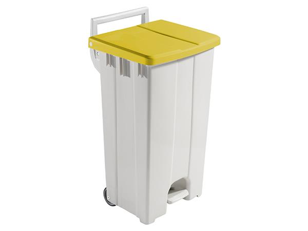 CONTENEDOR DERBY 90 LT TAPA AMARILLA