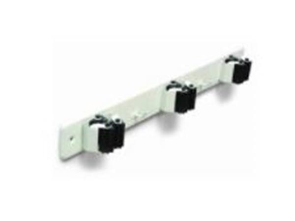 COLGADOR 3 ESCOBAS ADHESIVO (BL.1) BLANCO