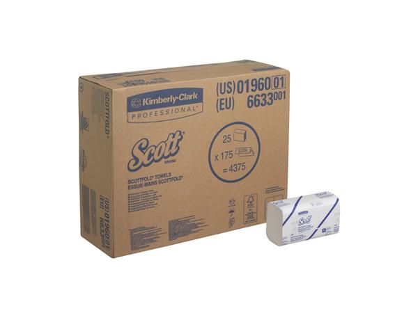 CAJA 25PAQ.x175 UND. TOALLA ENTREDOBLADA C KIMBERLY 1/C 4375 UNDD.