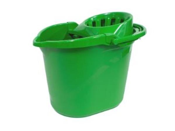 CUBO OVALADO 15 L VERDE C/ESCURRIDOR