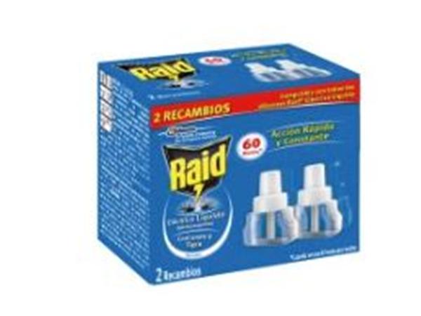 CJ. 2 UNDS RAID LIQUIDO RECAMBIOS (45 NOCHES) *B