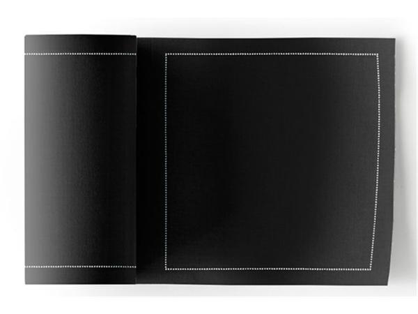 CJ.10 ROLLO 50 UNDS. SERVILLETAS DE TELA NEGRO 11x11