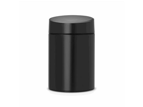 CUBO DE BASURA NEGRO, 5 LTS. TAPA DESLIZANTE