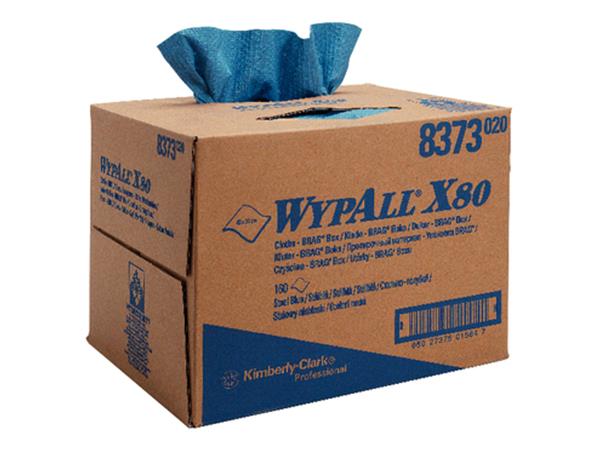 CAJA 160 UNDS. PAÑOS WYPALL X80 KIMBERLY 1/C CAJA AZUL ACERO