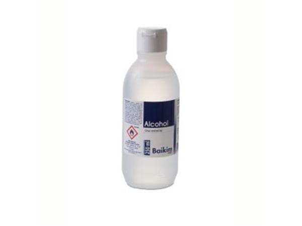 CJ. 12 UNDS. ALCOHOL ETILICO 96º 250 ML. *I