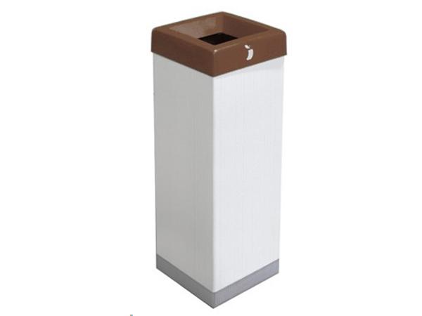 CJ. 3 UNDS. PAPELERA SELECTIVA OFFICE 45 LITROS MARRON 26x26x75 cm.