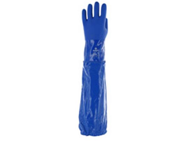 GUANTE IND. PROTECCION AZUL CON MANGUITO A CODO 62CM T-7
