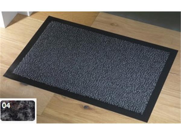 ALFOMBRA TEXTIL BASE PVC 90x60cm x 8mm ESPESOR GRIS JASPEADO
