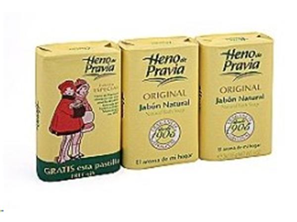 PACK 3 UNDS PASTILLAS 115 GR JABON DE MANOS HENO DE PRAVIA