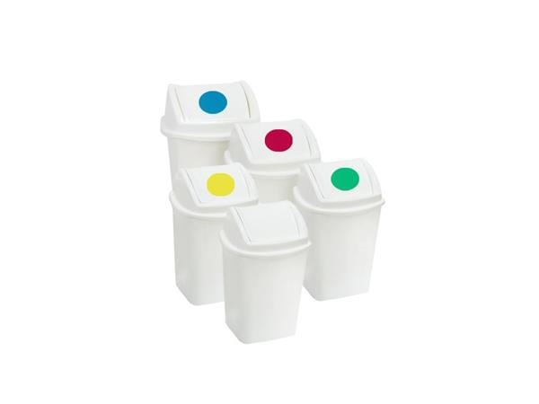 CUBO PAPELERA LIBRA AMARILLO 25 litros c/ TAPA BASCULANTE 34x28x40