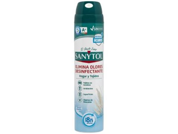 CJ. 6 UNDS. SANYTOL DESINFECTANTE HOGAR Y TEJIDOS SPRAY 300 ML