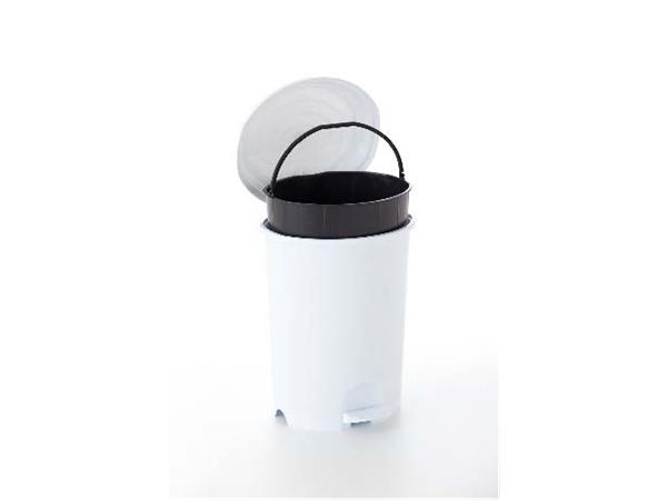 PAPELERA CON PEDAL 50 L CON CUBO INTERIOR BLANCO