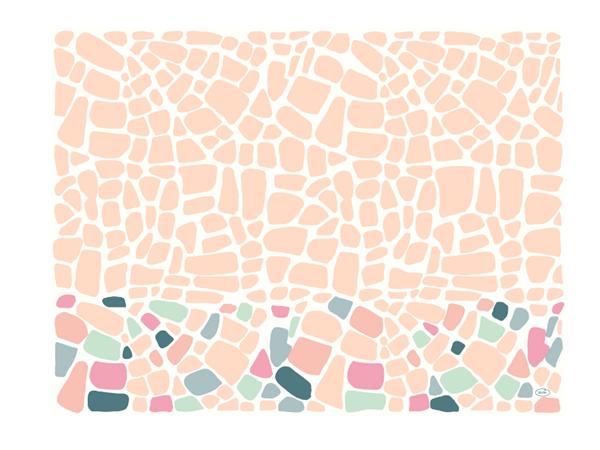 206405 CJ. 500 UNDS. MANTELITO BIO DUNICEL 30x40 OCEAN PEBBLES