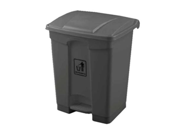 CONTENEDOR CON PEDAL GRIS + TAPA GRIS 30L