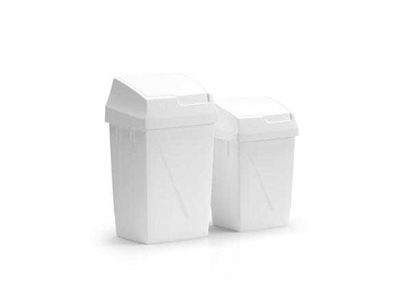 PAPELERA CONTENEDOR LINDY SWING - BLANCO 50 LT