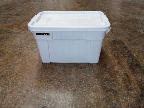 CONTENEDOR 30L RECTANGULAR BLANCO C/TAPA