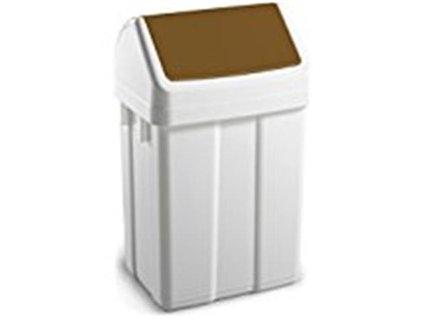 CONTENEDOR MAX 12 LTS TAPA BASCULANTE MARRON 40 x 23 x 20