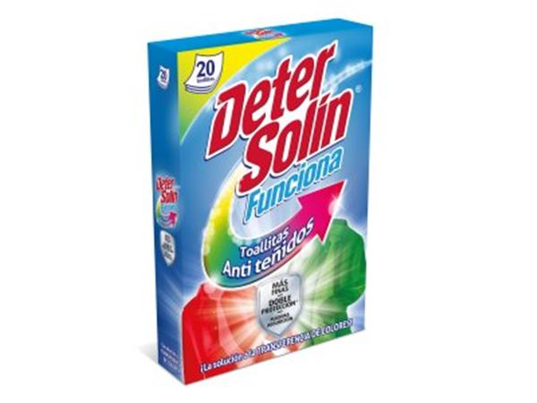 CJ. 10 PAQ.*20 TOALLITAS DETERSOLIN ATRAPA COLORES