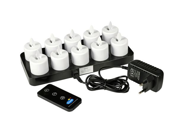 192536 JUEGO 10 LEDs BLANCO CALIDO LLAMA PARPADEANTE 38X36mm