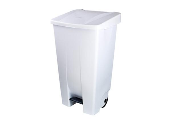 CONTENEDOR 120 LITROS PRACTIK. C/RUEDAS Y PEDAL BLANCO
