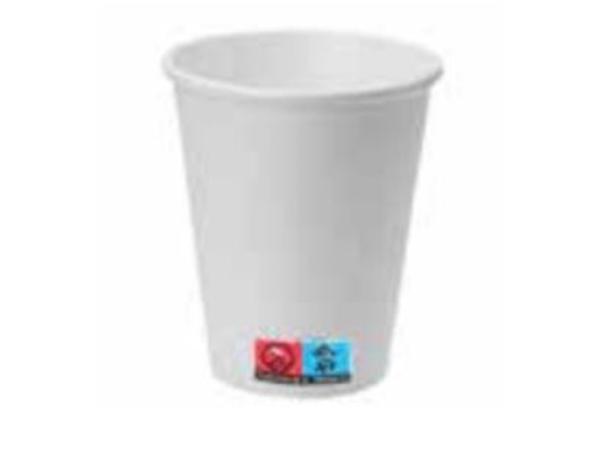 CJ. 1000 UNDS. VASO CARTON BLANCO PARA BEBIDA CALIENTE 8oz 230 ml.