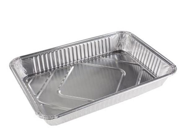PAQ. 100 UNDS. BANDEJA ALUMINIO 24 CANELONES (PARA TAPA) 322x262x40mm