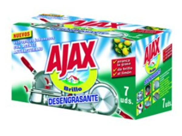 PAQ. 7 UNDS. AJAX ESTROPAJO JABONOSO