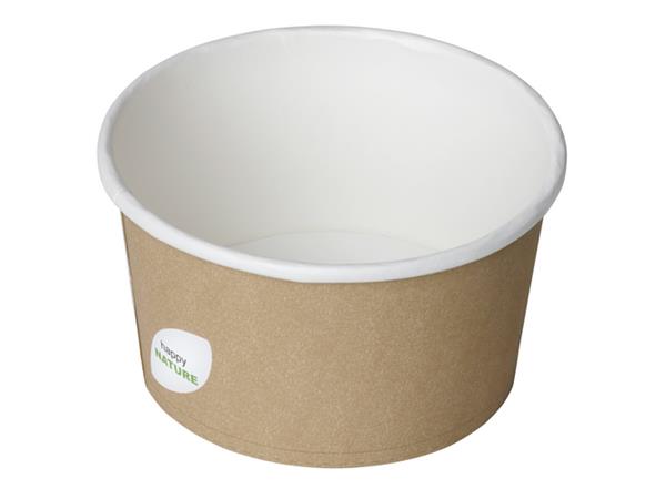 170734 CJ. 500 UNDS. CUENCO PARA SOPA 400 ml 115x115x63mm CARTON/PLA MARRON