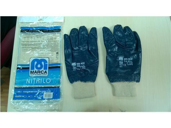 PAQ. 12 UNDS. GUANTE RECUBIERTO DE NITRILO AZUL T-10
