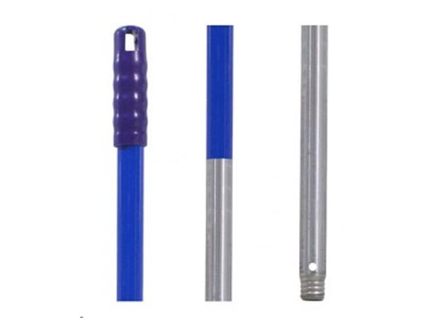 PAQ. 12 UNDS. MANGO ALUMINIO ANODIZADO PROFESIONAL CON AGUJERO 1,40 m. AZUL